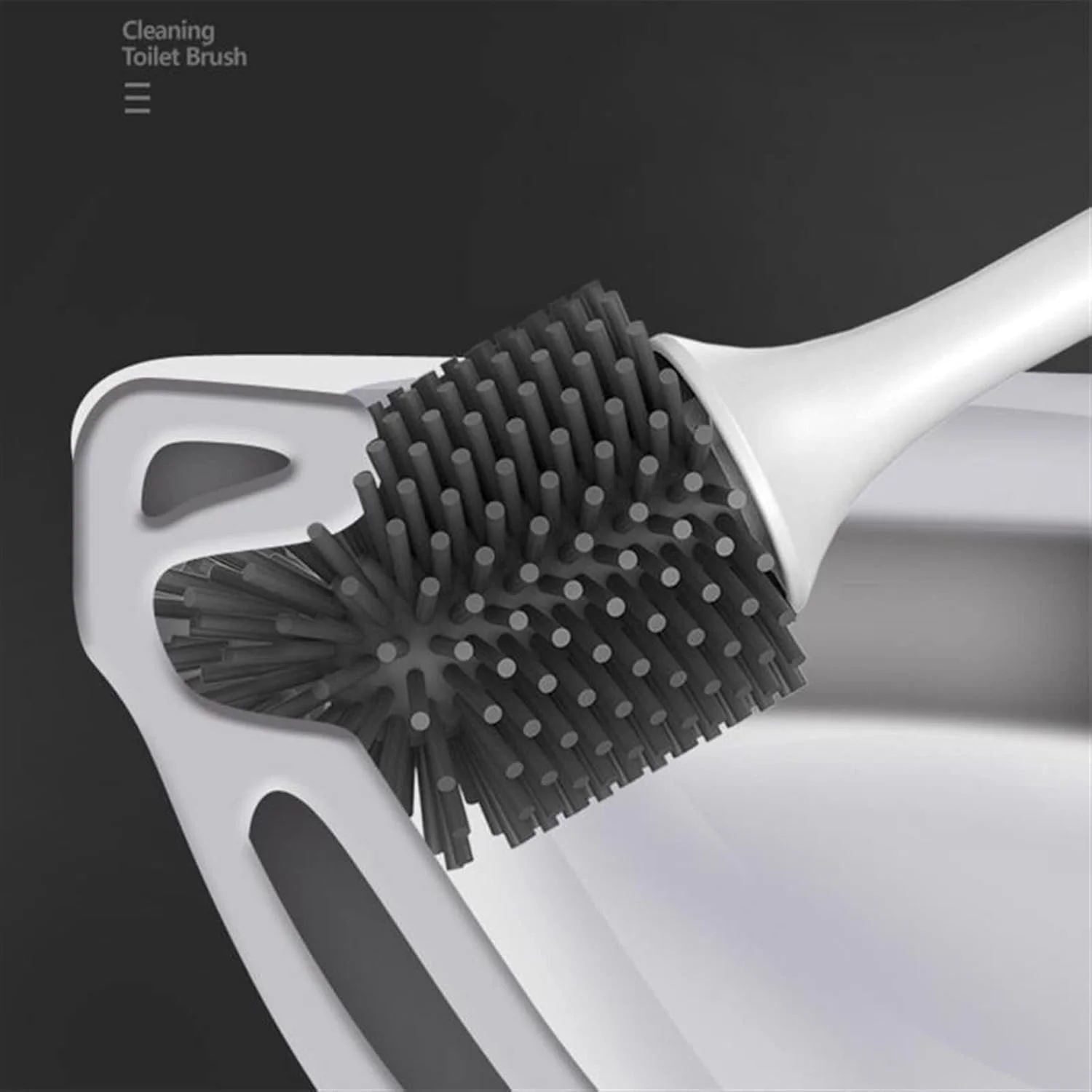 برس توالت فرنگی بهداشتی، برس توالت با موهای نرم سیلیکونی، ست نگهدارنده برس توالت دیواری، محصول نظافت منزل