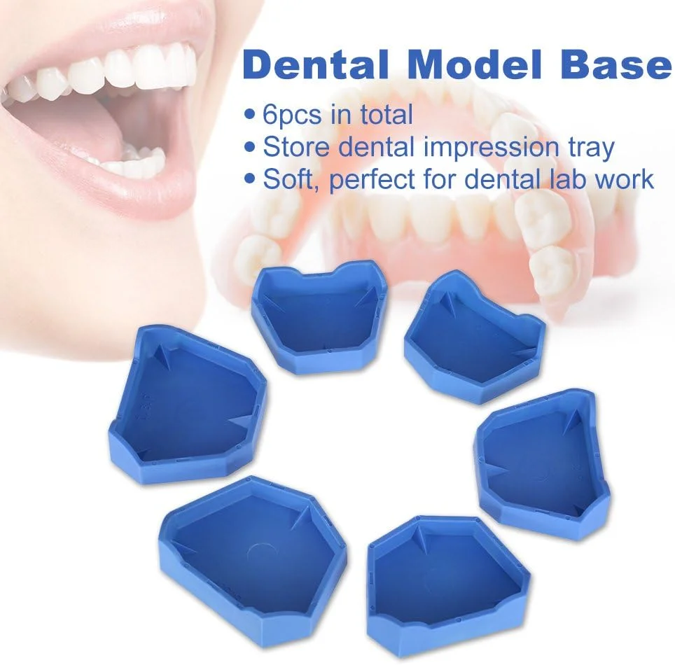 مجموعه پایه مدل دندان Anself، کیت پایه قالب گیری آزمایشگاه دندانپزشکی، سینی های قالب گیری دندان (مجموعه پایه مدل دندان 6 عددی)