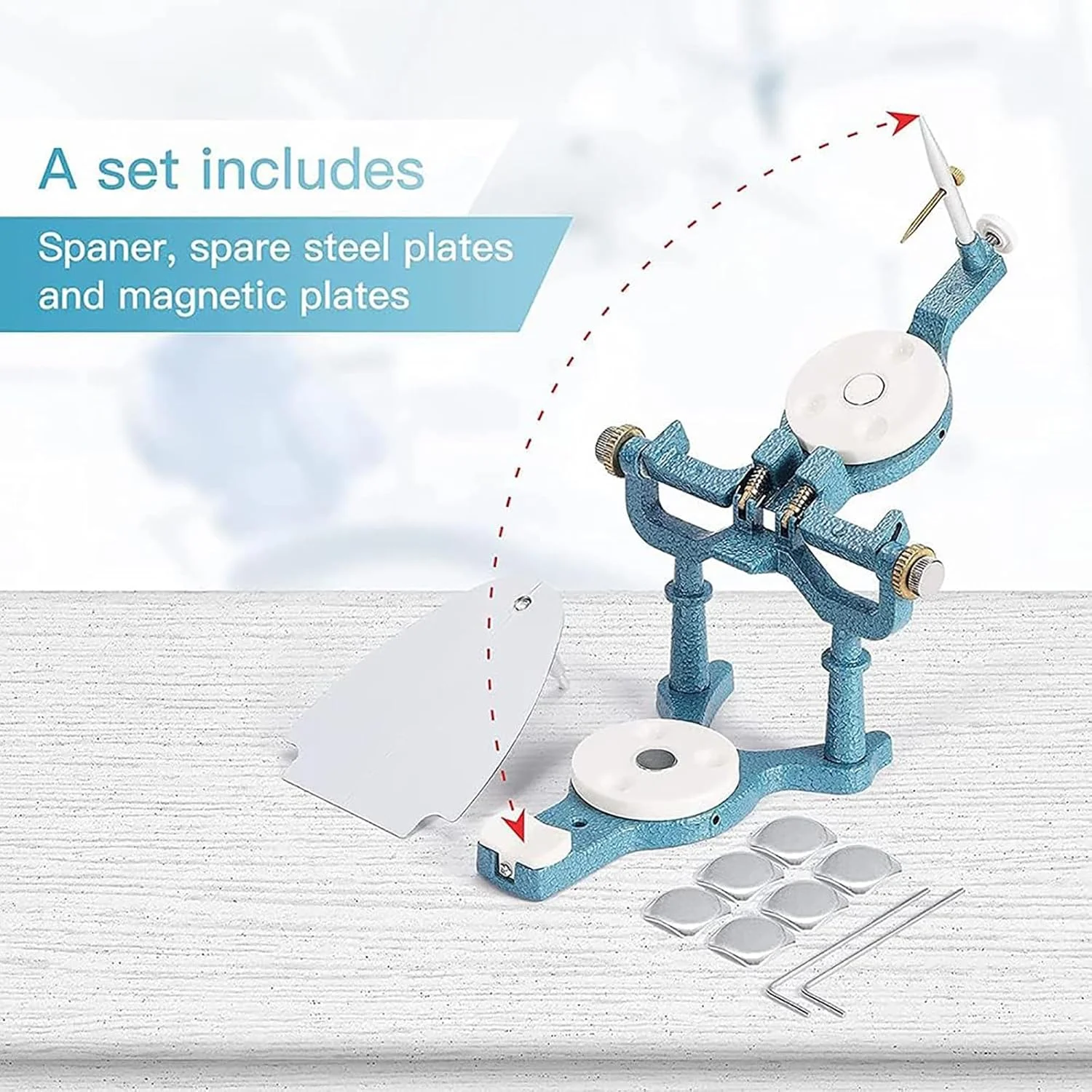 آرتیكولاتور مغناطیسی قابل تنظیم دندانپزشکی، ابزار آزمایشگاهی آرتیكولاتور، تجهیزات قابل تنظیم با پیچ گوشتی، آرتیكولاتور نوع C سایز بزرگ، برای مدل گچی دندان مصنوعی آرتیكولاتور مغناطیسی قابل تنظیم دندانپزشکی، ابزار آزمایشگاهی آرتیكولاتور، تجهیزات قابل تنظیم با پیچ گوشتی، آرتیكولاتور نوع C سایز بزرگ، برای مدل گچی دندان مصنوعی