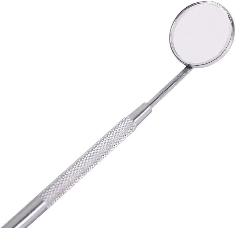 آینه دندانپزشکی Alis شامل 1 آینه دهانی برای مراقبت از دهان، ابزار جرم گیری دندان از جنس استیل ضد زنگ، ابزار بهداشت دهان و دندان، پاک کننده پلاک و جرم برای استفاده شخصی، بسته 1 عددی (آینه دهانی)