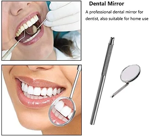 آینه دندانپزشکی Alis شامل 1 آینه دهانی برای مراقبت از دهان، ابزار جرم گیری دندان از جنس استیل ضد زنگ، ابزار بهداشت دهان و دندان، پاک کننده پلاک و جرم برای استفاده شخصی، بسته 1 عددی (آینه دهانی)