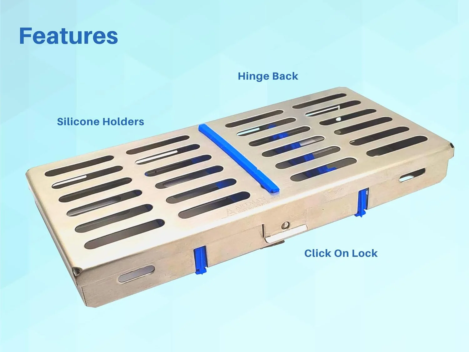 سینی رک کاست استریلیزاسیون ابزار Artman برای اتوکلاو آزمایشگاه جراحی دندانپزشکی 7"X3.5"X0.9" سینی رک کاست استریلیزاسیون ابزار Artman برای اتوکلاو آزمایشگاه جراحی دندانپزشکی 7"X3.5"X0.9"