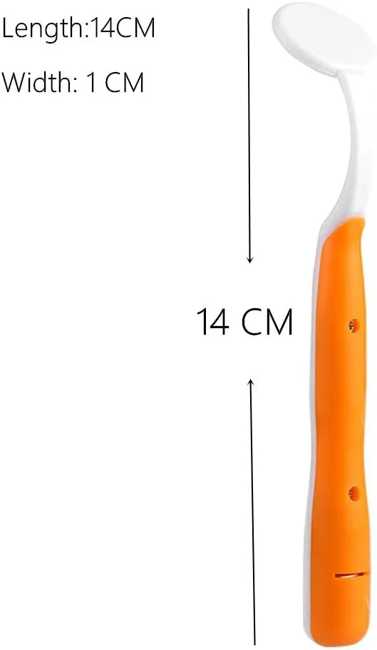 آینه دندانپزشکی چراغ دار Ceonam، ابزار بررسی دندان با نور LED، ضد مه و با زاویه منحنی، ابزار مراقبت از دهان دندانپزشک، 2 عدد