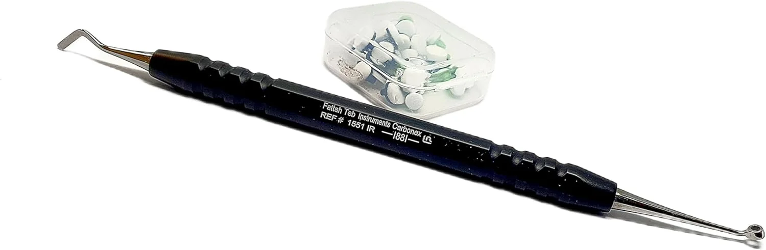 ابزار کامپوزیت دندانپزشکی فتاح طب، Optra Composite با دو سایز پد، استیل ضد زنگ فرانسوی با روکش تیتانیوم مشکی. ابزار کامپوزیت با پدهای نانو. ابزار کامپوزیت دندانپزشکی فتاح طب، Optra Composite با دو سایز پد، استیل ضد زنگ فرانسوی با روکش تیتانیوم مشکی. ابزار کامپوزیت با پدهای نانو.