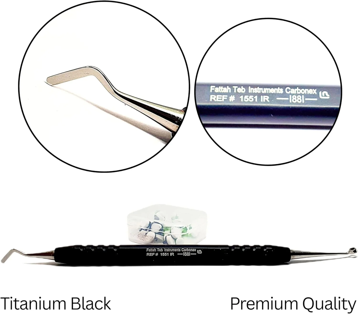 ابزار کامپوزیت دندانپزشکی فتاح طب، Optra Composite با دو سایز پد، استیل ضد زنگ فرانسوی با روکش تیتانیوم مشکی. ابزار کامپوزیت با پدهای نانو. ابزار کامپوزیت دندانپزشکی فتاح طب، Optra Composite با دو سایز پد، استیل ضد زنگ فرانسوی با روکش تیتانیوم مشکی. ابزار کامپوزیت با پدهای نانو.