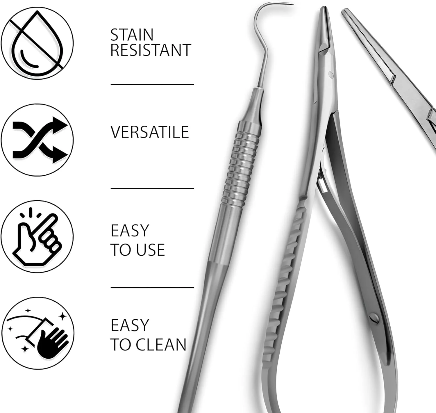 ست ۳ تکه ابزار ارتودنسی دندان برای برداشتن براکت و تغییر رنگ