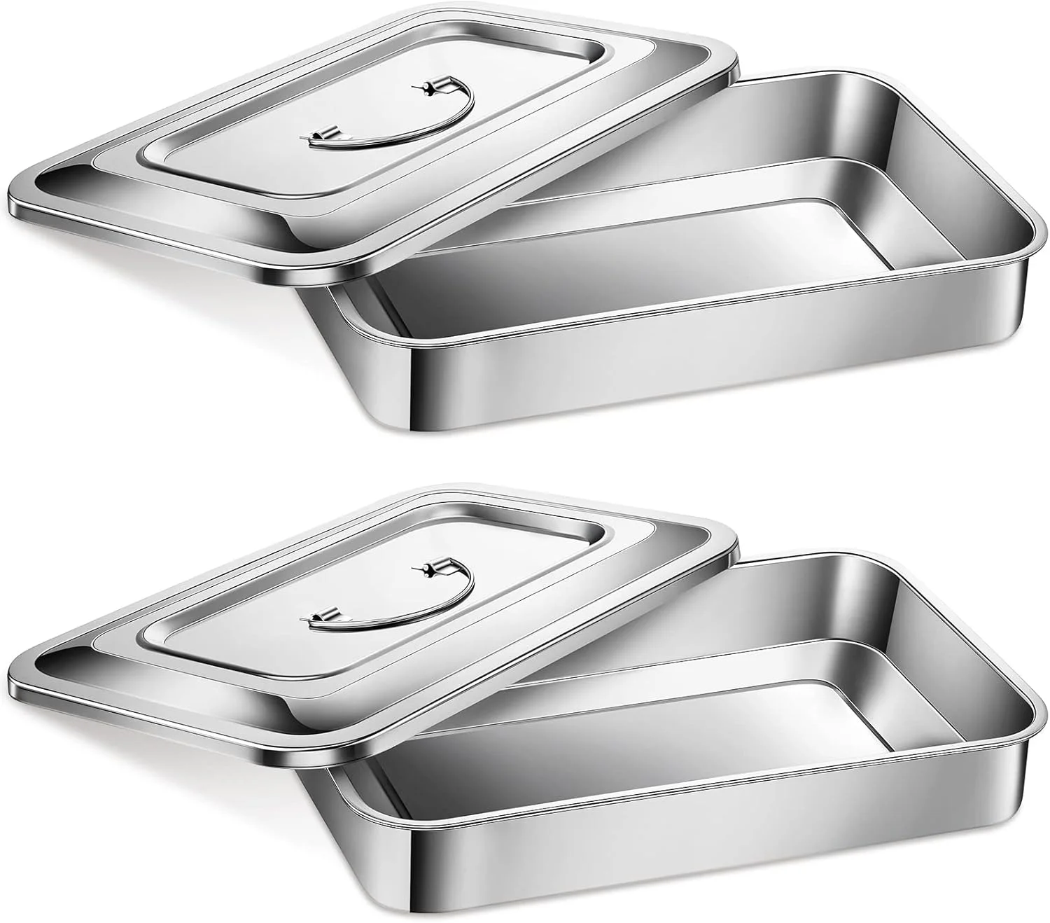 دو عدد سینی ابزار جراحی پزشکی فببی، استیل ضد زنگ 201، سازمان دهنده سینی ابزار دندانپزشکی، جعبه فلزی استریل با درب و دستگیره برای ابزار جراحی پزشکی دندانپزشکی (12 اینچ) دو عدد سینی ابزار جراحی پزشکی فببی، استیل ضد زنگ 201، سازمان دهنده سینی ابزار دندانپزشکی، جعبه فلزی استریل با درب و دستگیره برای ابزار جراحی پزشکی دندانپزشکی (12 اینچ)