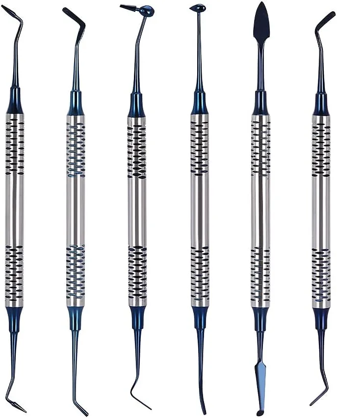 ست ابزار کامپوزیت دندانپزشکی اِتلوکس 6 عددی (آبی)
