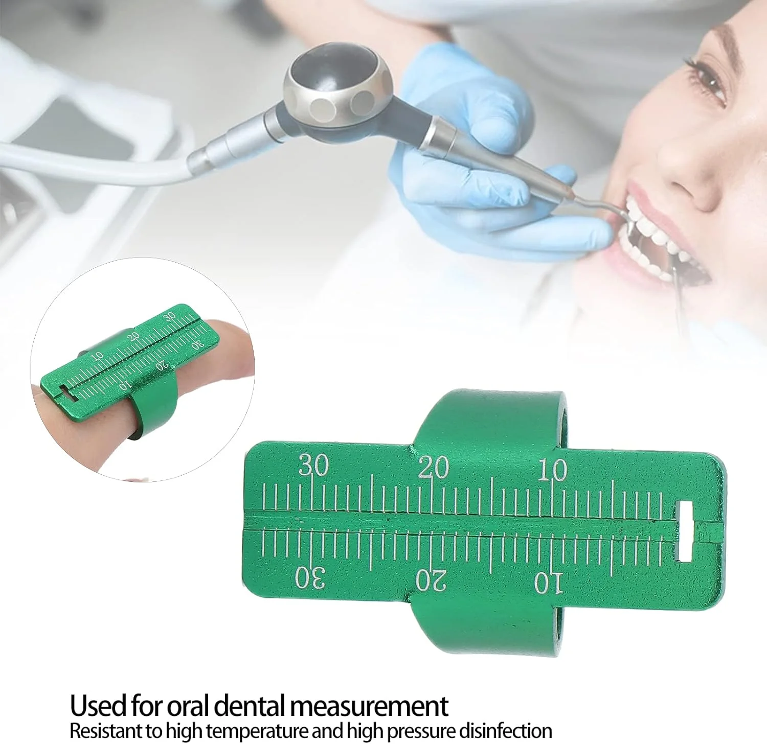 حلقه اندو رولر، حلقه خط کش دندانپزشکی اندودنتیک، ابزار اندازه گیری دهانه اندودنتیک آلیاژ آلومینیوم (سبز) حلقه اندو رولر، حلقه خط کش دندانپزشکی اندودنتیک، ابزار اندازه گیری دهانه اندودنتیک آلیاژ آلومینیوم (سبز)