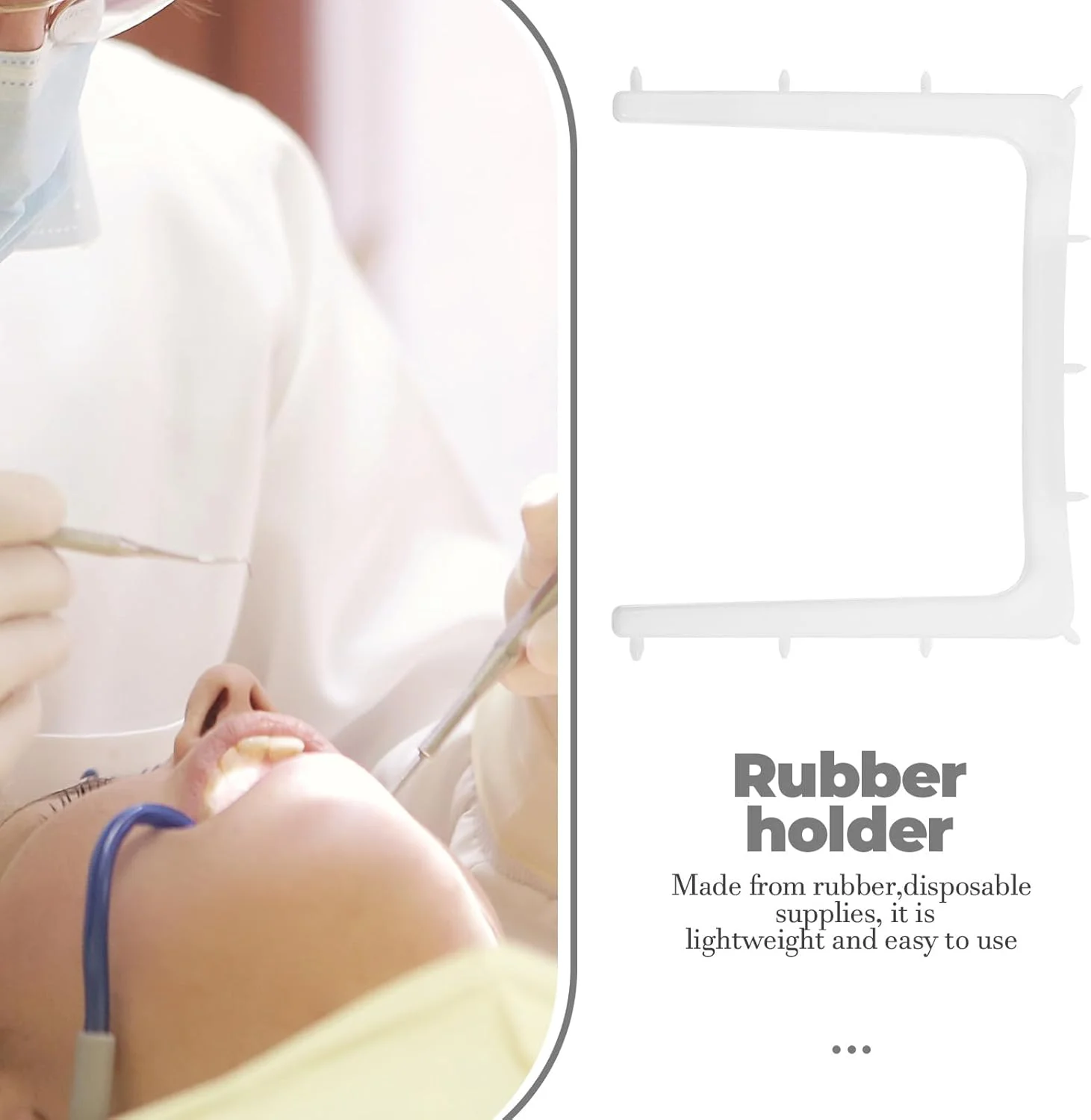 نگهدارنده قاب لاستیکی یکبار مصرف دندانپزشکی Healifty، ابزار آزمایشگاهی جداکننده مانع لاستیکی اتوکلاو شونده، 10 عدد