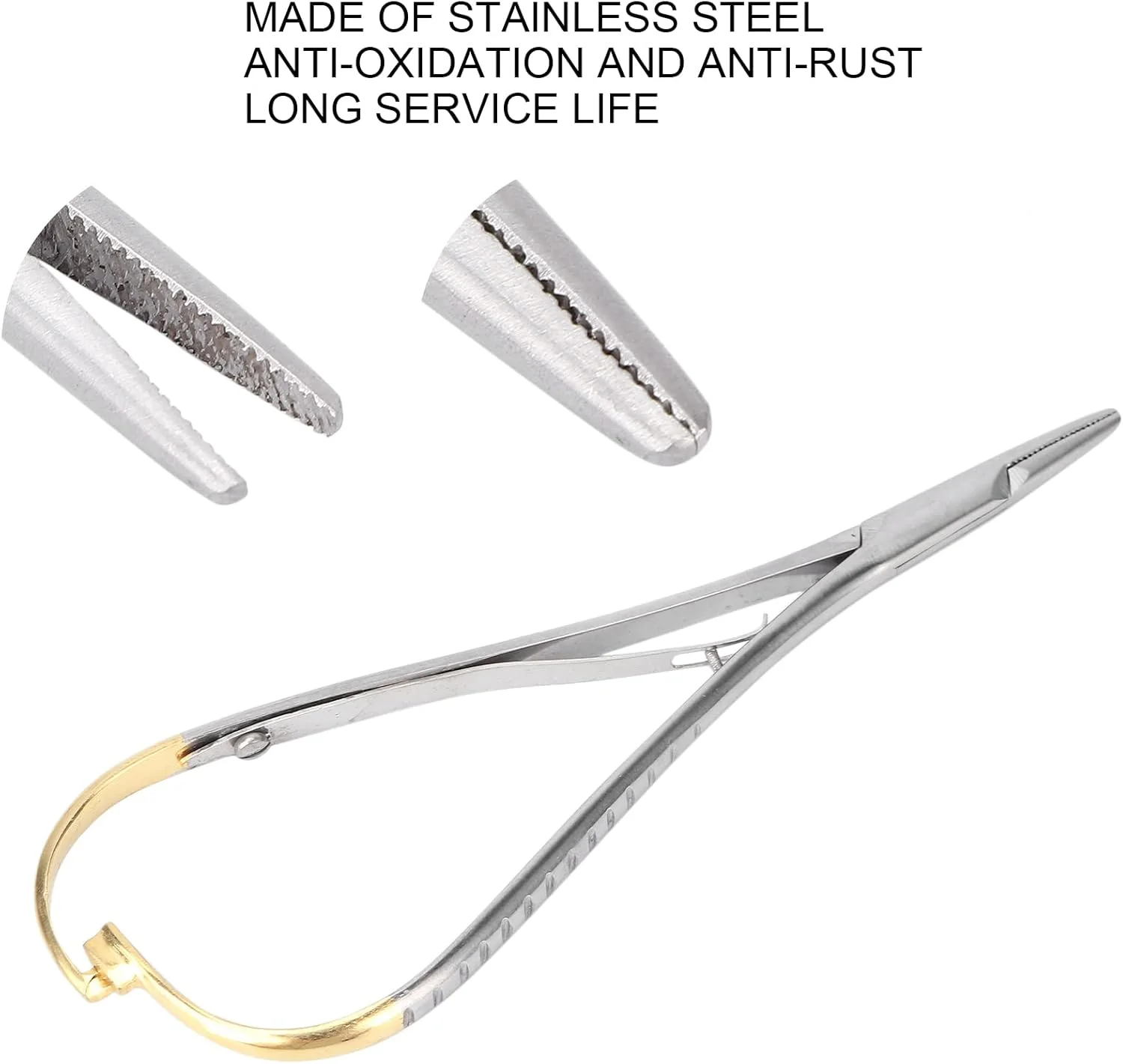 ست ارتودنسی دندان، انبر نگهدارنده سوزن دندان فولاد ضد زنگ برای نگه داشتن سیم