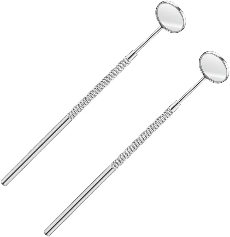 دو عدد آینه دندانپزشکی استیل ضد زنگ، آینه دندانپزشکی حرفه ای جراحی، آینه دهانی، ابزار بررسی مراقبت از دهان و اکستنشن مژه دو عدد آینه دندانپزشکی استیل ضد زنگ، آینه دندانپزشکی حرفه ای جراحی، آینه دهانی، ابزار بررسی مراقبت از دهان و اکستنشن مژه