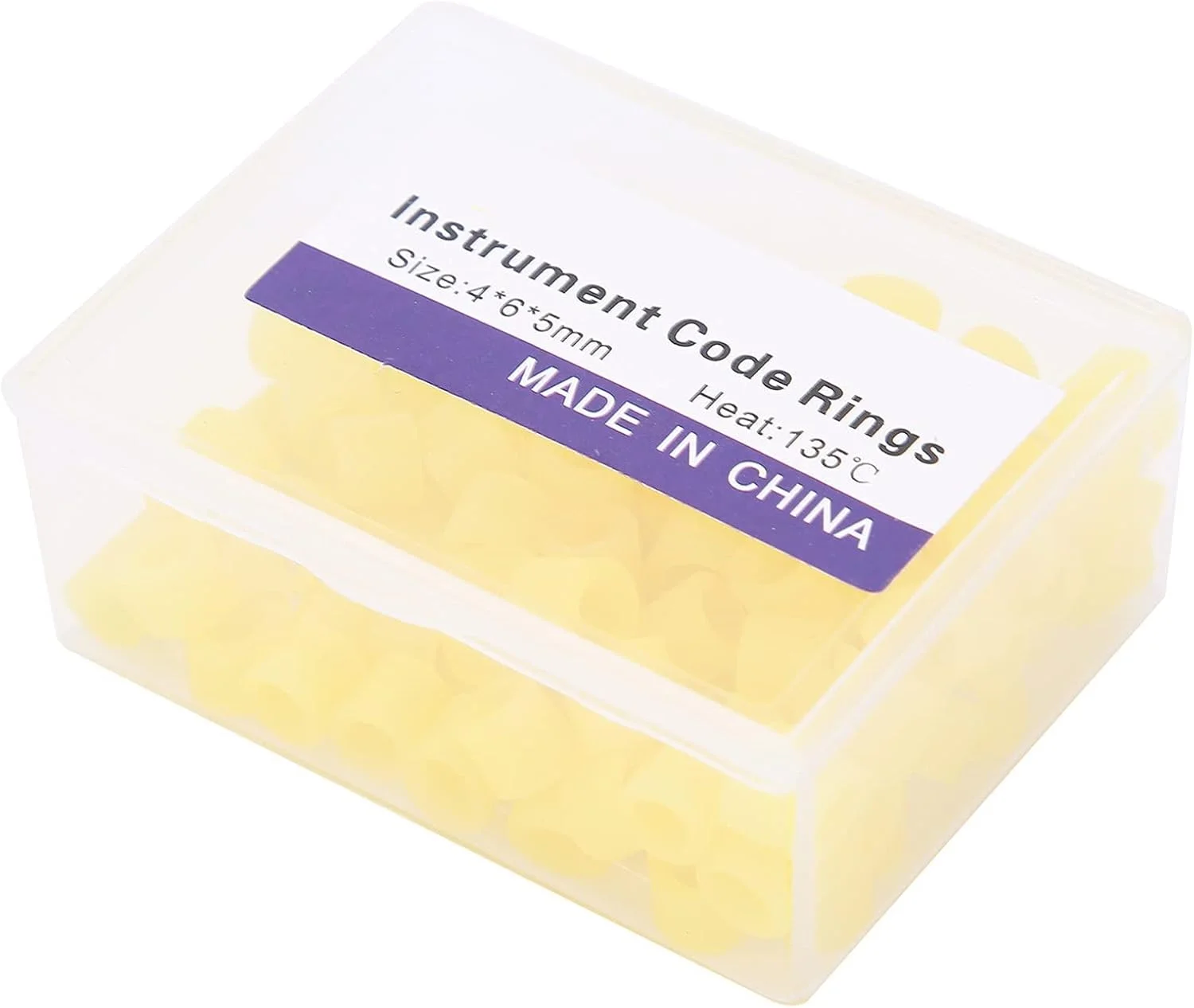 حلقه های کد رنگی ابزار دندانپزشکی 100 عددی، حلقه های کد رنگی غیر سمی سیلیکونی دندانپزشکی، لوازم جانبی