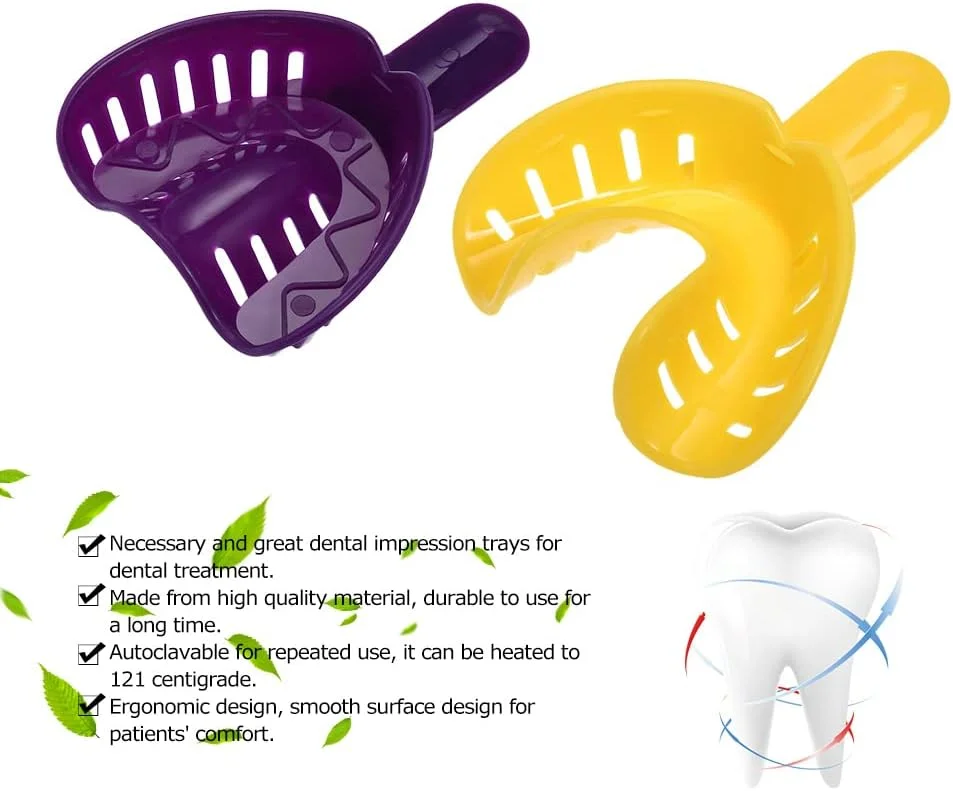 ۱۲ عدد قالبگیری دندان پلاستیکی U شکل، نگهدارنده دندان، ابزار اتوکلاو، قالب گیری دندان، ابزار مراقبت از سلامت دهان