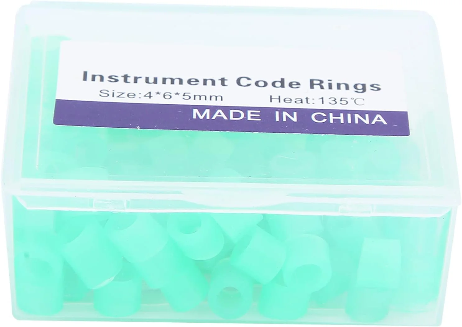 حلقه های کد رنگی ابزار دندانپزشکی 100 عددی، حلقه های کد رنگی غیر سمی سیلیکونی، لوازم جانبی