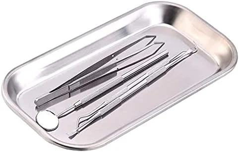سینی ابزار پزشکی کلینیک، سینی دندانپزشکی مربع استیل ضد زنگ، بشقاب سرو مهمانی، بشقاب لوازم ابزار آزمایشگاهی سوراخکاری، سینی ابزار برای آزمایشگاه جراحی دندانپزشک