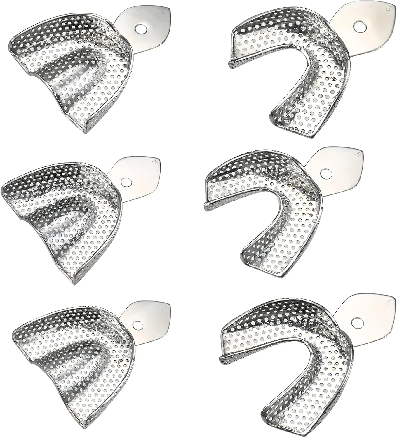 ست 6 عددی قالبگیری دندان استیل ضد زنگ، ابزار دندانپزشکی اتوکلاو