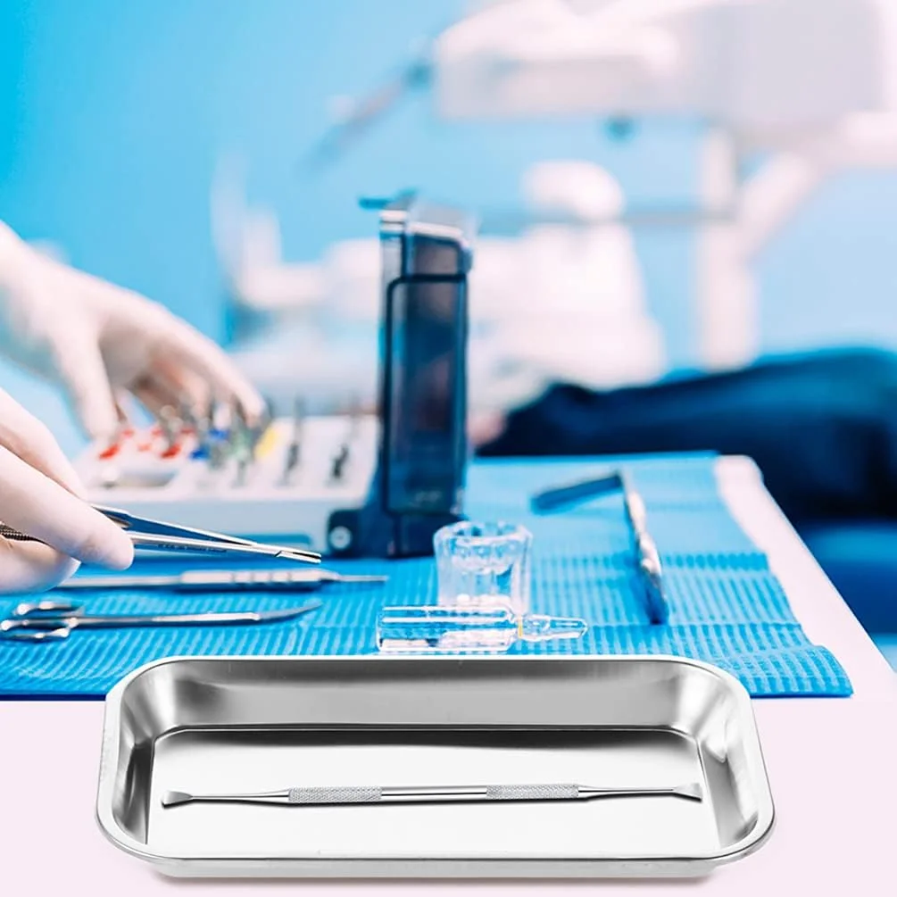 ست ۴ عددی سینی ابزار دندانپزشکی استیل ضد زنگ، مناسب برای ابزار جراحی پزشکی، ابزار آزمایشگاهی و لوازم دندانپزشکی ست ۴ عددی سینی ابزار دندانپزشکی استیل ضد زنگ، مناسب برای ابزار جراحی پزشکی، ابزار آزمایشگاهی و لوازم دندانپزشکی