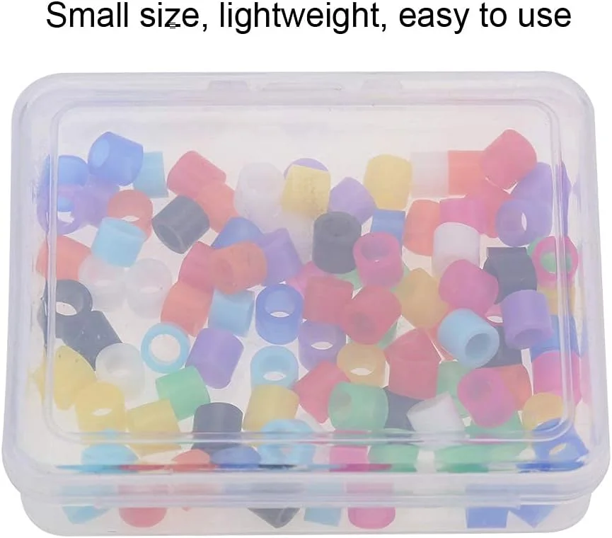 ۱۰۰ عدد حلقه کدگذاری ارتودنسی در جعبه، حلقه های کد رنگی سیلیکونی ابزار بهداشت دهان و دندان نوع کوچک، حلقه های کد رنگی چند رنگ جهانی اتوکلاو شونده برای ابزار دندانپزشکی