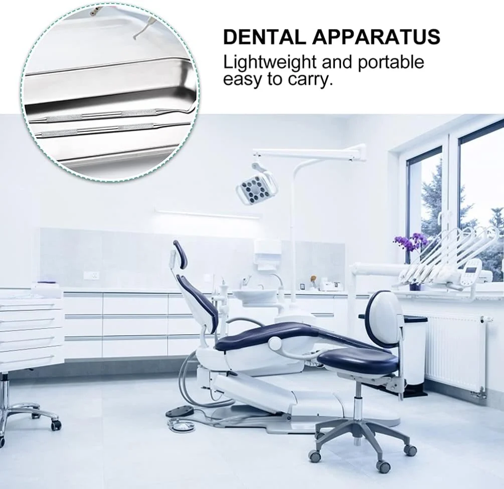 ست ۴ عددی سینی ابزار دندانپزشکی استیل ضد زنگ، مناسب برای ابزار جراحی پزشکی، ابزار آزمایشگاهی و لوازم دندانپزشکی ست ۴ عددی سینی ابزار دندانپزشکی استیل ضد زنگ، مناسب برای ابزار جراحی پزشکی، ابزار آزمایشگاهی و لوازم دندانپزشکی