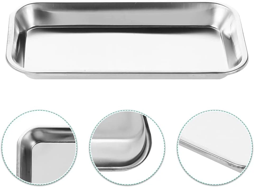 ست ۴ عددی سینی ابزار دندانپزشکی استیل ضد زنگ، مناسب برای ابزار جراحی پزشکی، ابزار آزمایشگاهی و لوازم دندانپزشکی ست ۴ عددی سینی ابزار دندانپزشکی استیل ضد زنگ، مناسب برای ابزار جراحی پزشکی، ابزار آزمایشگاهی و لوازم دندانپزشکی