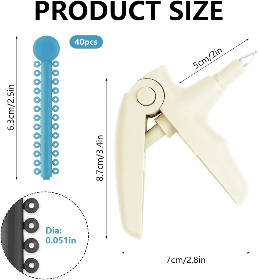 ابزار تفنگ لیگاتور ارتودنسی OFFCUP، تفنگ لیگاتور دندانپزشکی با 40 عدد حلقه لیگاتور ارتودنسی چند رنگ، کیت های ابزار دندانپزشکی لیگاتور (سفید) ابزار تفنگ لیگاتور ارتودنسی OFFCUP، تفنگ لیگاتور دندانپزشکی با 40 عدد حلقه لیگاتور ارتودنسی چند رنگ، کیت های ابزار دندانپزشکی لیگاتور (سفید)