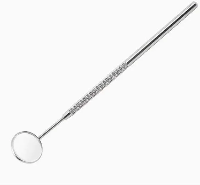 آینه دندانپزشکی RYN، ابزار آینه دهانی استیل ضد زنگ، ابزار بازتابنده بازرسی، آینه دندانپزشکی خمیده برای ابزار مراقبت از دهان و آینه کوچک آرایشی