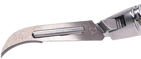 دسته اسکالپل دندانپزشکی با تیغه های گیره ای، نگهدارنده تیغه جراحی قابل تنظیم با پیچ، ابزار استیل ضد زنگ دسته اسکالپل دندانپزشکی با تیغه های گیره ای، نگهدارنده تیغه جراحی قابل تنظیم با پیچ، ابزار استیل ضد زنگ