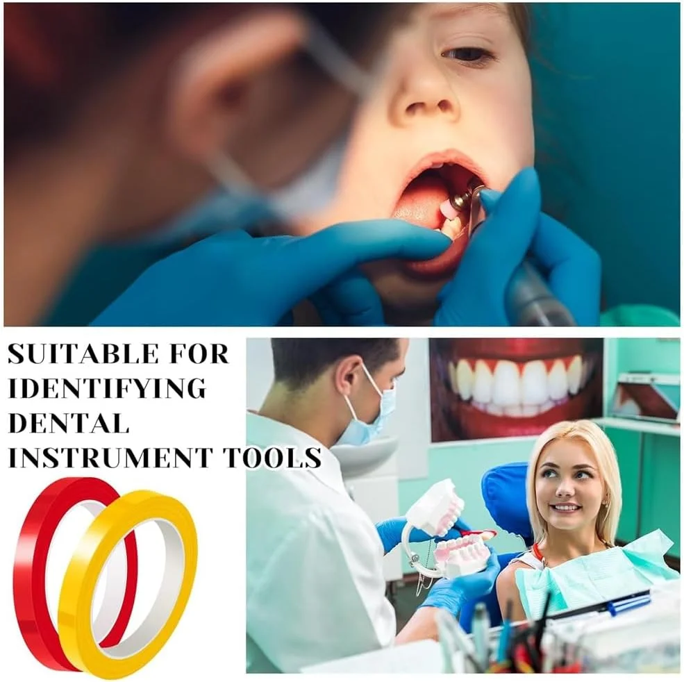 نوار اتوکلاو Qarmijaer، ۱۲ رول، ۱۲ میلی متر، طول ۶۶ متر، نوار علامت گذاری دندانپزشکی، نوار شناسایی، ۶ رنگ