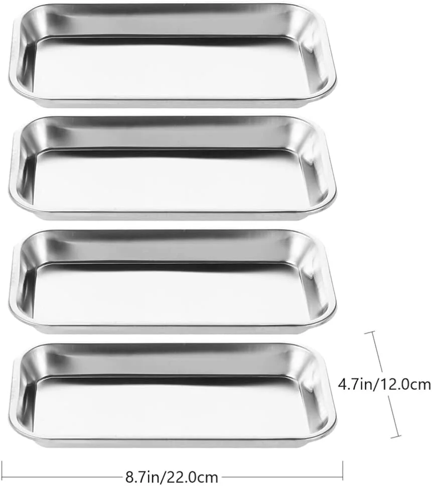 ۴ عدد سینی استیل دندانپزشکی ابزار آزمایشگاهی ابزار جراحی پزشکی دندانپزشکی ابزار جواهرات درمان حیوانات خانگی ابزار جراحی پزشکی حرفه ای ۴ عدد سینی استیل دندانپزشکی ابزار آزمایشگاهی ابزار جراحی پزشکی دندانپزشکی ابزار جواهرات درمان حیوانات خانگی ابزار جراحی پزشکی حرفه ای