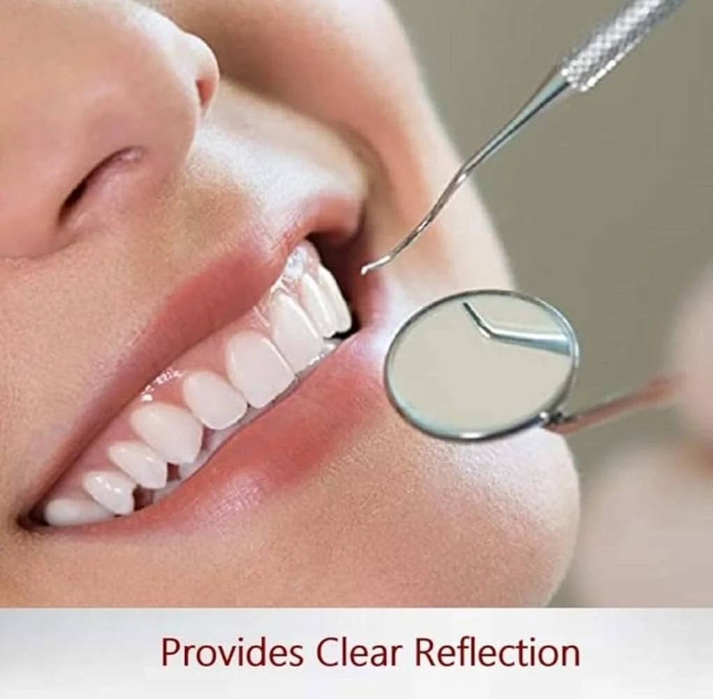 آینه دندانپزشکی استیل ضد زنگ، ابزار دندانپزشکی آینه دهانی برای بازرسی و تمیز کردن دندان با دسته، زاویه منحنی ضد مه، مراقبت از دهان آینه دندانپزشکی استیل ضد زنگ، ابزار دندانپزشکی آینه دهانی برای بازرسی و تمیز کردن دندان با دسته، زاویه منحنی ضد مه، مراقبت از دهان
