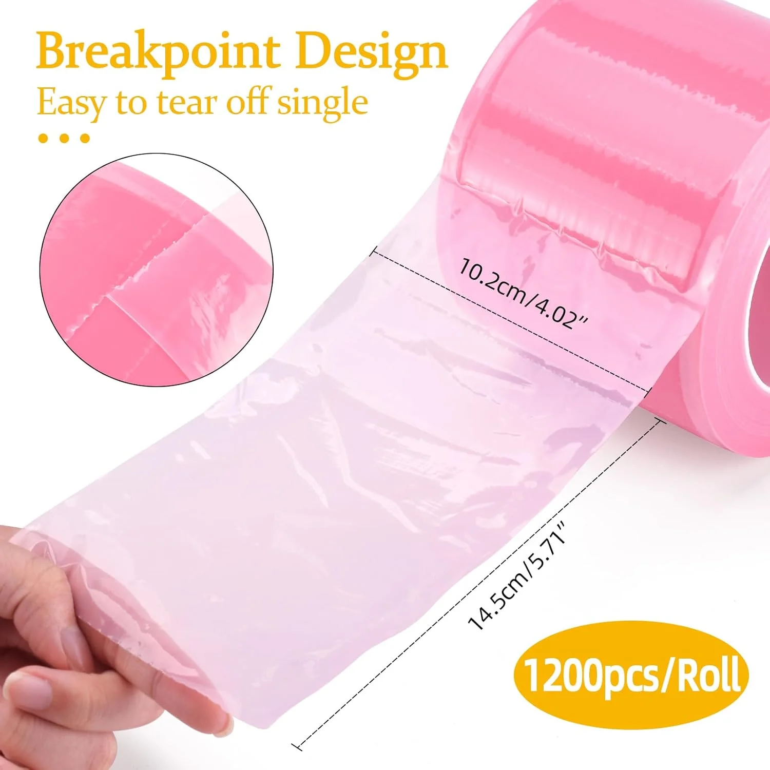 رول فیلم محافظ 1200 عددی BAMTTOO، فیلم محافظ یکبار مصرف، فیلم محافظ دندان، ورقههای نوار محافظ چسبی سوراخدار، لوازم تتو (صورتی) رول فیلم محافظ 1200 عددی BAMTTOO، فیلم محافظ یکبار مصرف، فیلم محافظ دندان، ورقههای نوار محافظ چسبی سوراخدار، لوازم تتو (صورتی)