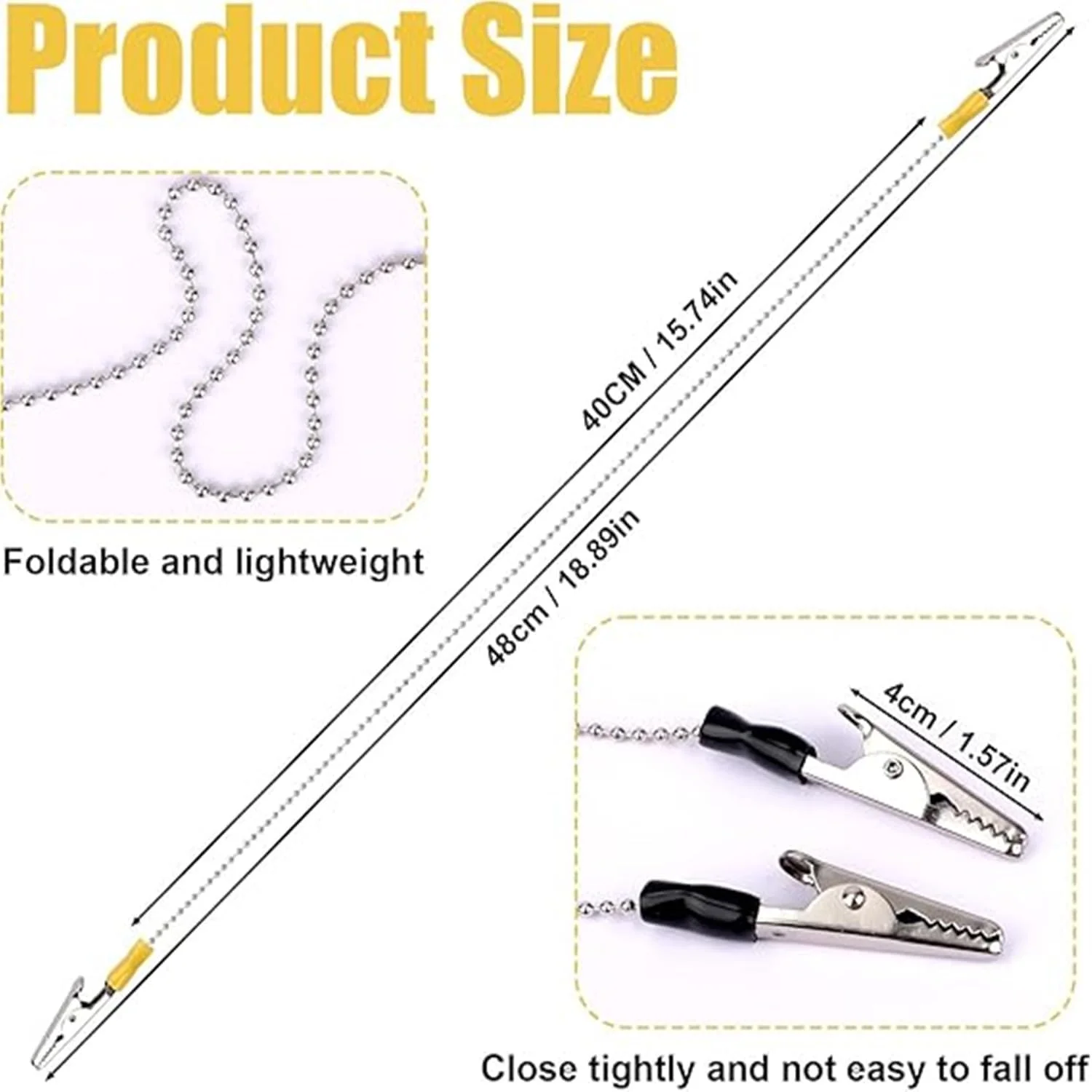 گیره پیشبند دندانپزشکی 6 عددی با زنجیر دستمال سفره، نگهدارنده پیشبند فلزی 48 سانتی متری برای کلینیک های دندانپزشکی، بند گردنی قابل استفاده مجدد با گیره های سوسماری برای دندانپزشکان، کودکان و بزرگسالان گیره پیشبند دندانپزشکی 6 عددی با زنجیر دستمال سفره، نگهدارنده پیشبند فلزی 48 سانتی متری برای کلینیک های دندانپزشکی، بند گردنی قابل استفاده مجدد با گیره های سوسماری برای دندانپزشکان، کودکان و بزرگسالان