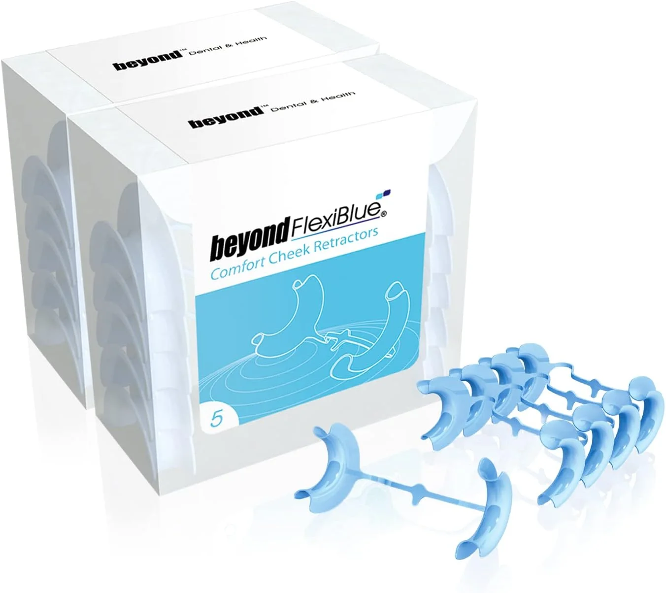 نگهدارنده های گونه راحت و منعطف آبی رنگ | نگهدارنده های یکبار مصرف گونه دندانپزشکی | باز کننده دهان پلاستیکی - سایز متوسط بسته 10 عددی