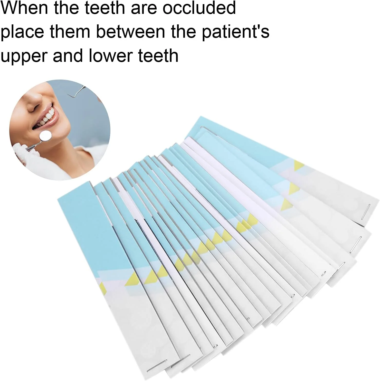 نوارهای آرتیکولاسیون دندانپزشکی، نوارهای کاغذی آرتیکولاسیون دندان برای مراقبت از دندان، لوازم جانبی دندانپزشکی (آبی)