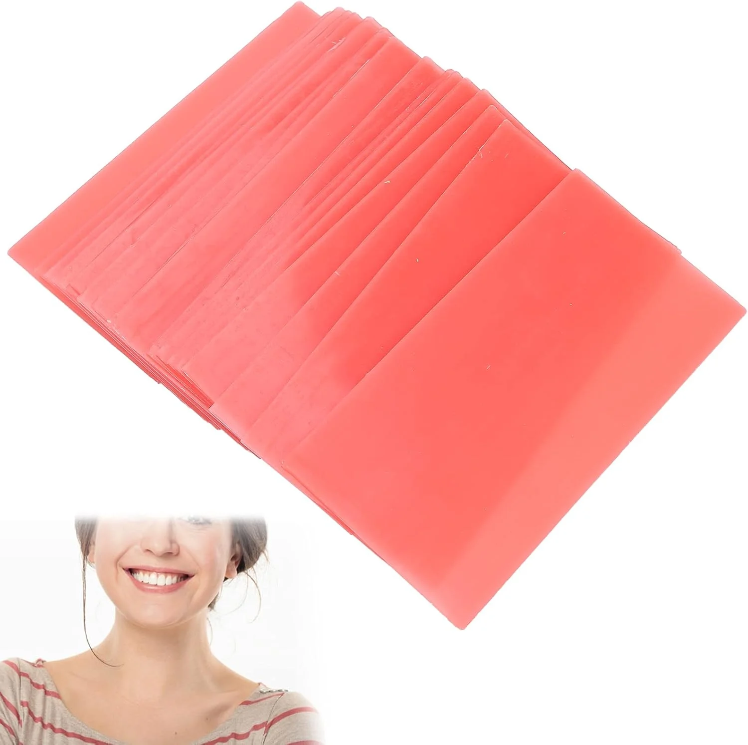 ۱۸ عدد موم صفحه پایه دندانپزشکی، موم ارتودنسی مراقبت از دندان قرمز، ورق موم دندانپزشکی مواد کمکی دندانپزشک