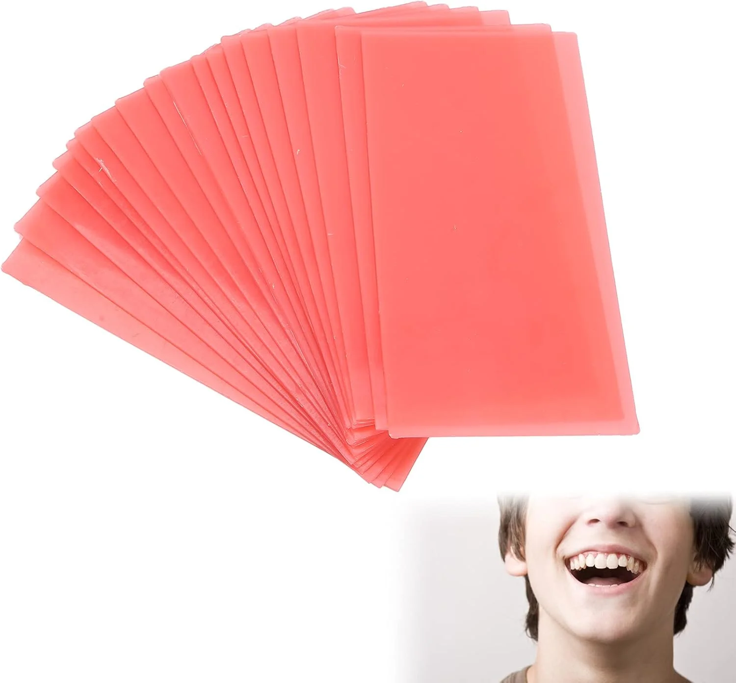 ۱۸ عدد موم صفحه پایه دندانپزشکی، موم ارتودنسی مراقبت از دندان قرمز، ورق موم دندانپزشکی مواد کمکی دندانپزشک