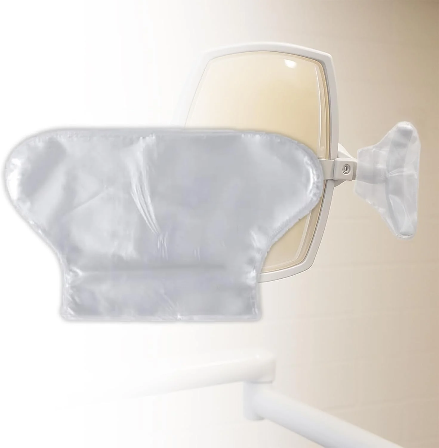 روکش دسته چراغ دندانپزشکی، محافظ دسته چراغ یکبار مصرف پلاستیکی شفاف، U شکل، 8.6x15.2 سانتی متر، 500 عدد