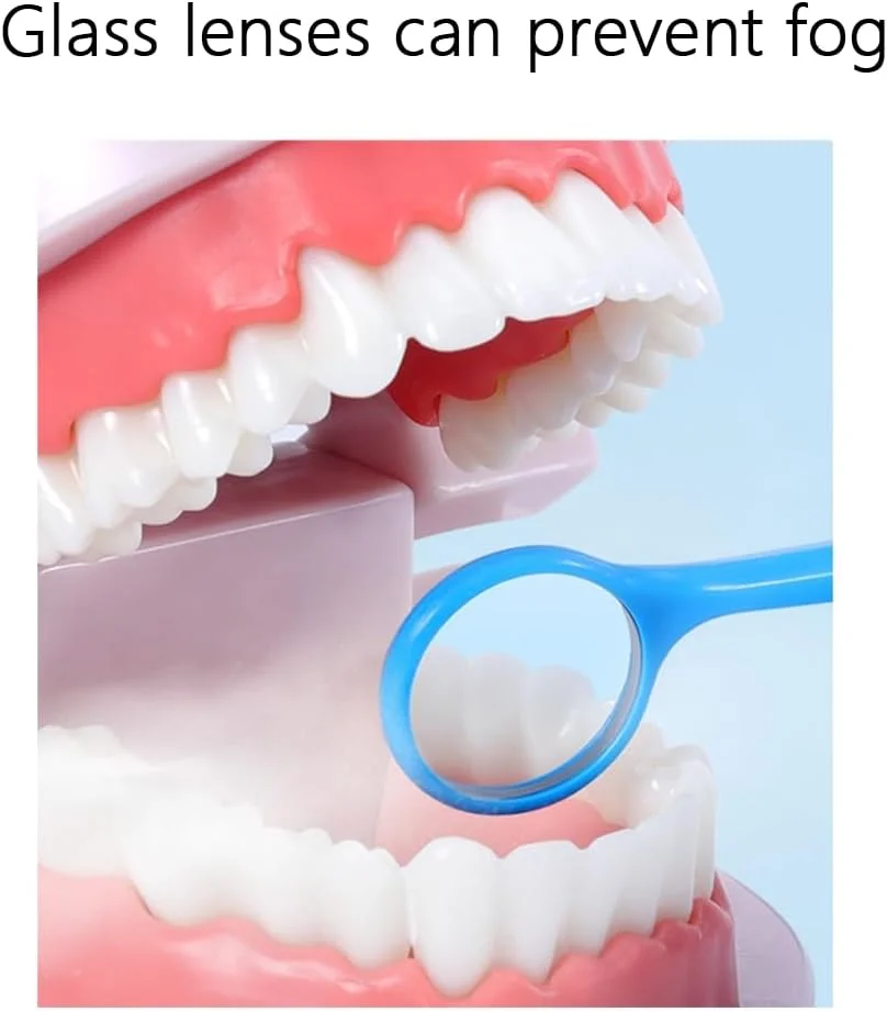 ۱۰۰ عدد آینه دندانپزشکی یکبار مصرف ضد مه، آینه بازرسی دندانپزشکی با بسته بندی مستقل و دسته، آینه دندانپزشکی پلاستیکی ضد لغزش، ابزار دندانپزشکی در ۴ رنگ