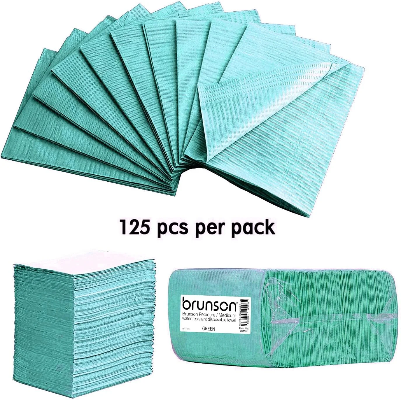 پیشبند دندانپزشکی 125 عددی، پیشبند یکبار مصرف سفید دندانپزشکی، پیشبند ضد آب 3 لایه، روکش میز نرم و مقاوم در برابر مایعات برای بیمار دندانپزشک، خالکوبی، پیرسینگ، غذا دادن، 33x45 سانتی متر