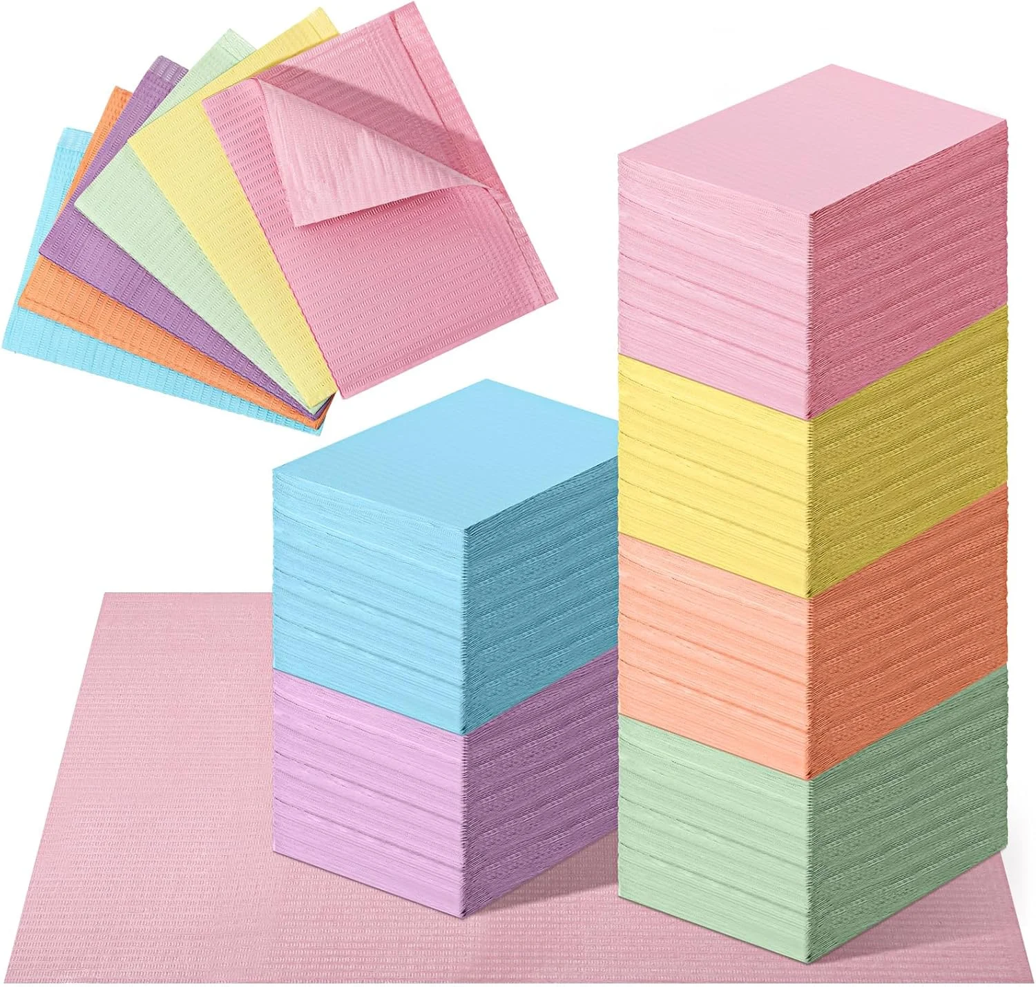 پیشبند یکبار مصرف دندانپزشکی Jetec، 360 عدد، 33x45 سانتی متر، 3 لایه ضد آب، حوله ناخن تاتو، لوازم پوشش سینی دندانپزشک