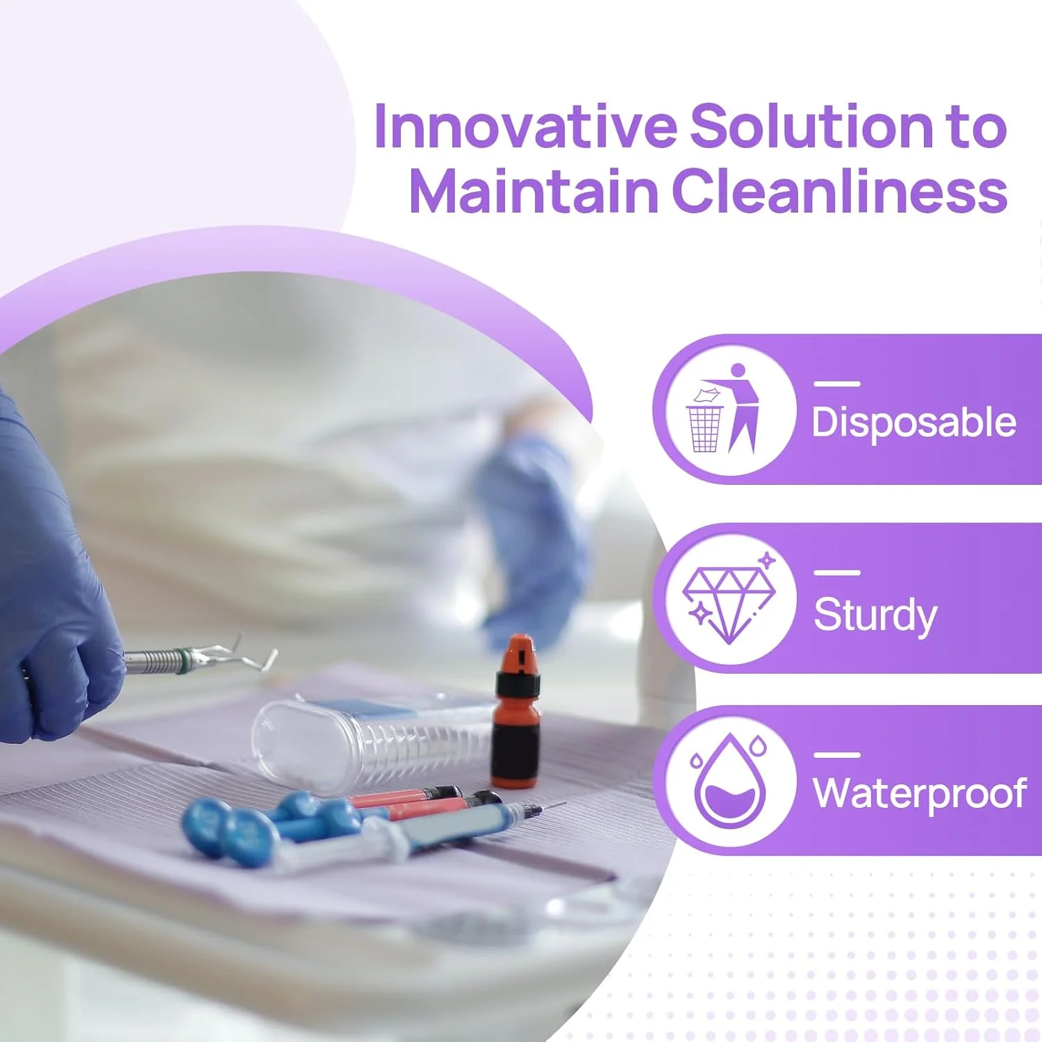 پیش بند یکبار مصرف دندانپزشکی JMU، بسته 125 عددی، 24070270