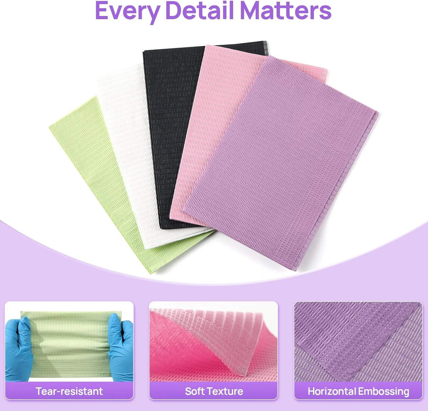 پیش بند یکبار مصرف دندانپزشکی JMU، بسته 125 عددی، 24070270