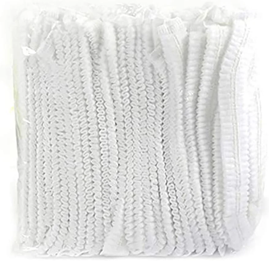 کلاه یکبار مصرف موهوا، کلاه آکاردئونی، کلاه توری مو، 100 عدد، سایز آزاد کشی، برای لوازم آرایشی، زیبایی، آشپزخانه، پخت و پز، صنایع خانگی، بیمارستان (سفید)