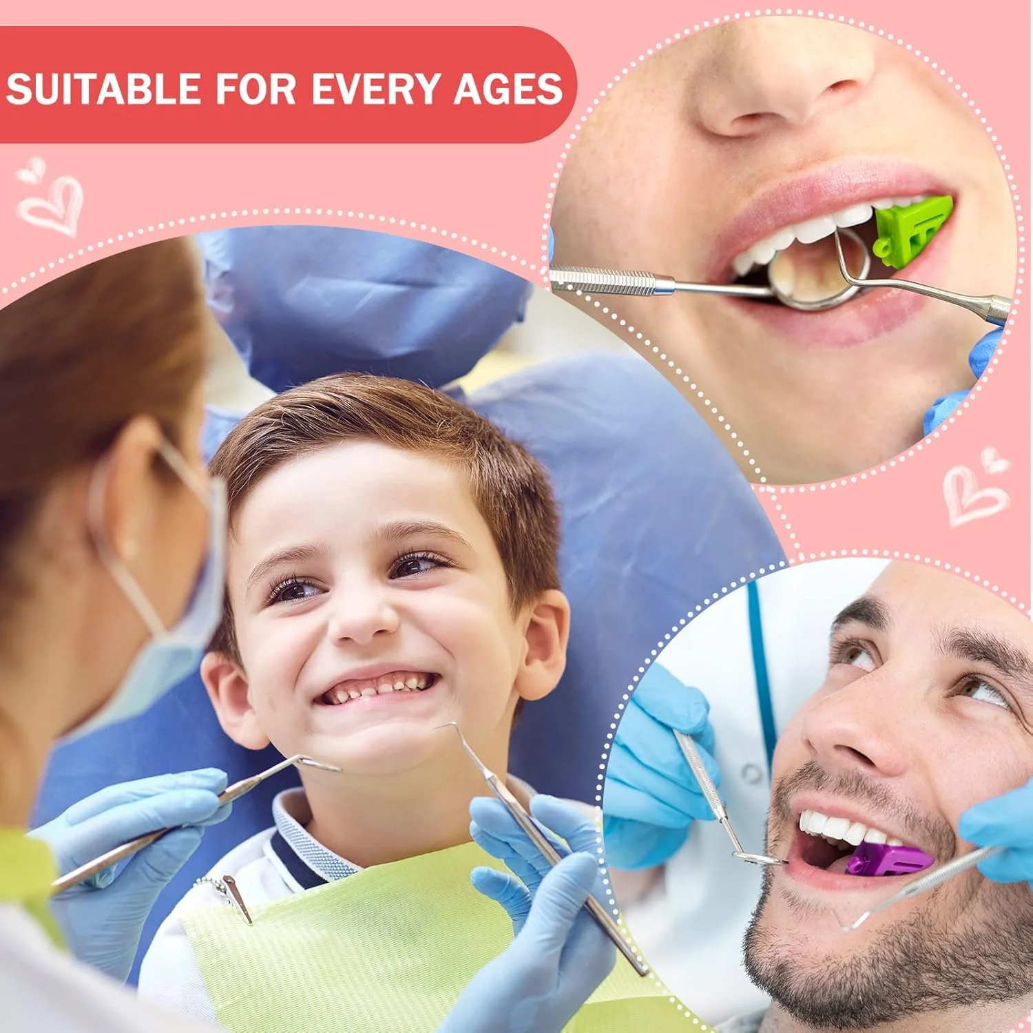 نگهدارنده دهان سیلیکونی دندانپزشکی MAKINGTEC، سایزهای مختلف، باز کننده دهان برای کودکان و بزرگسالان، مناسب برای جلوگیری از فشردن دندان، بزرگ، متوسط و کوچک (18 عدد)