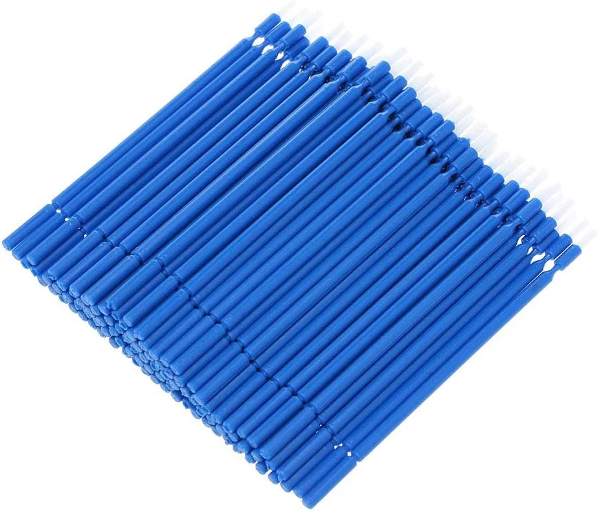 100 عدد برس یکبار مصرف دندانپزشکی، اپلیکاتور میکرو خم شو، لوازم دندانپزشکی، برس های چند منظوره