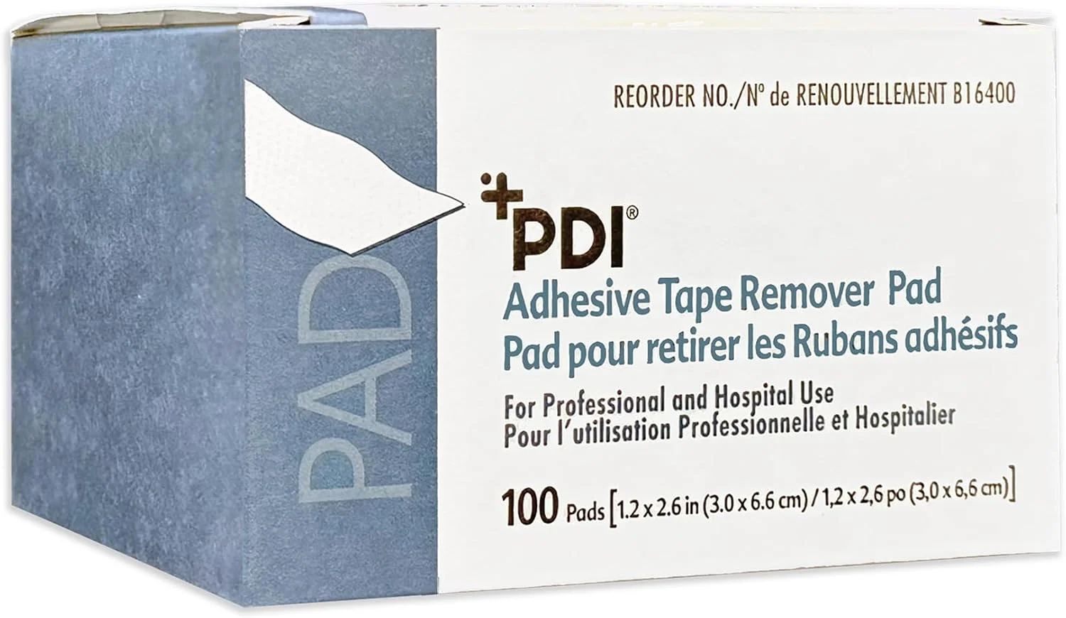 پد پاک کننده چسب پزشکی PDI Healthcare B16400، عرض 3 سانتی متر، طول 6.6 سانتی متر (بسته 100 عددی)