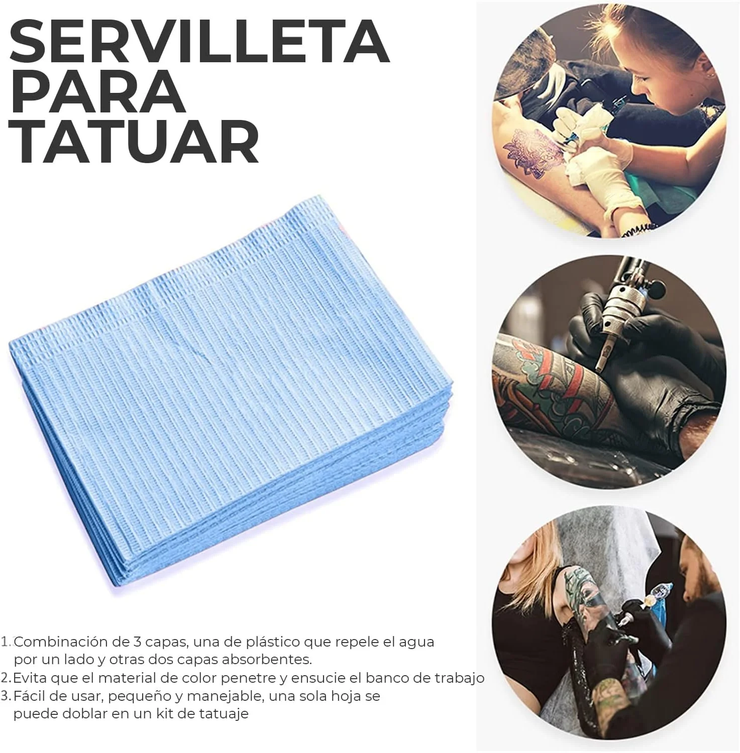 پیشبند یکبار مصرف چند منظوره ممتاز Sumedtec، 150 عددی - آبی، مناسب برای کارهای دندانپزشکی، تتو یا محیط های کاری که نیاز به جذب مایعات یا جوهر دارند.