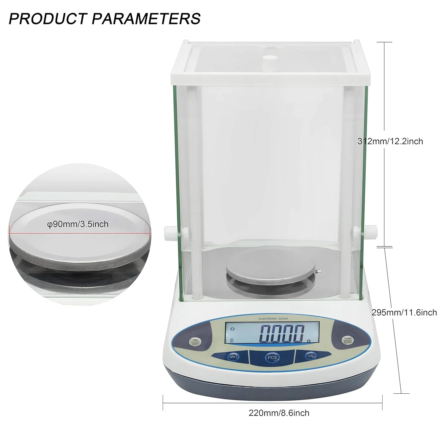 ترازوی دیجیتال آزمایشگاهی الکترونیکی با دقت بالا 0.001 گرم، ترازوی جواهرات، ابزار دقیق آزمایشگاهی برای آزمایشگاه، داروخانه، مدرسه