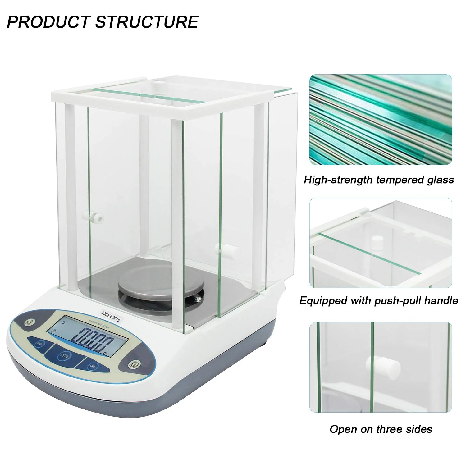 ترازوی دیجیتال آزمایشگاهی الکترونیکی با دقت بالا 0.001 گرم، ترازوی جواهرات، ابزار دقیق آزمایشگاهی برای آزمایشگاه، داروخانه، مدرسه ترازوی دیجیتال آزمایشگاهی الکترونیکی با دقت بالا 0.001 گرم، ترازوی جواهرات، ابزار دقیق آزمایشگاهی برای آزمایشگاه، داروخانه، مدرسه